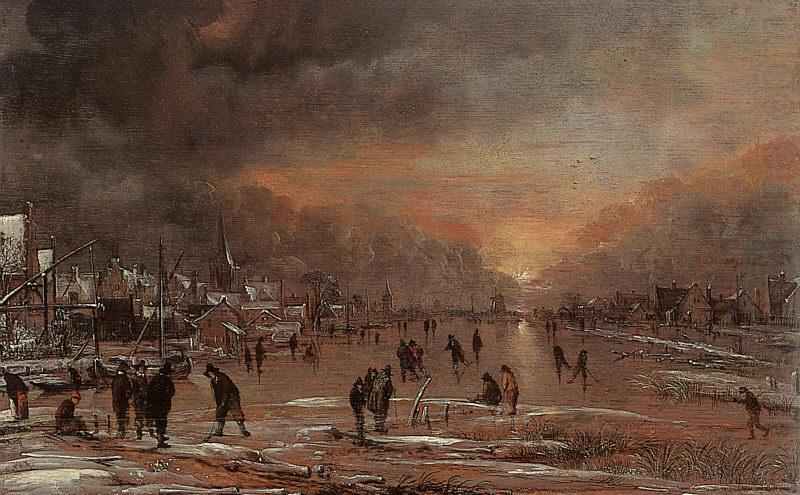 Aert van der Neer Sports on a Frozen River china oil painting image